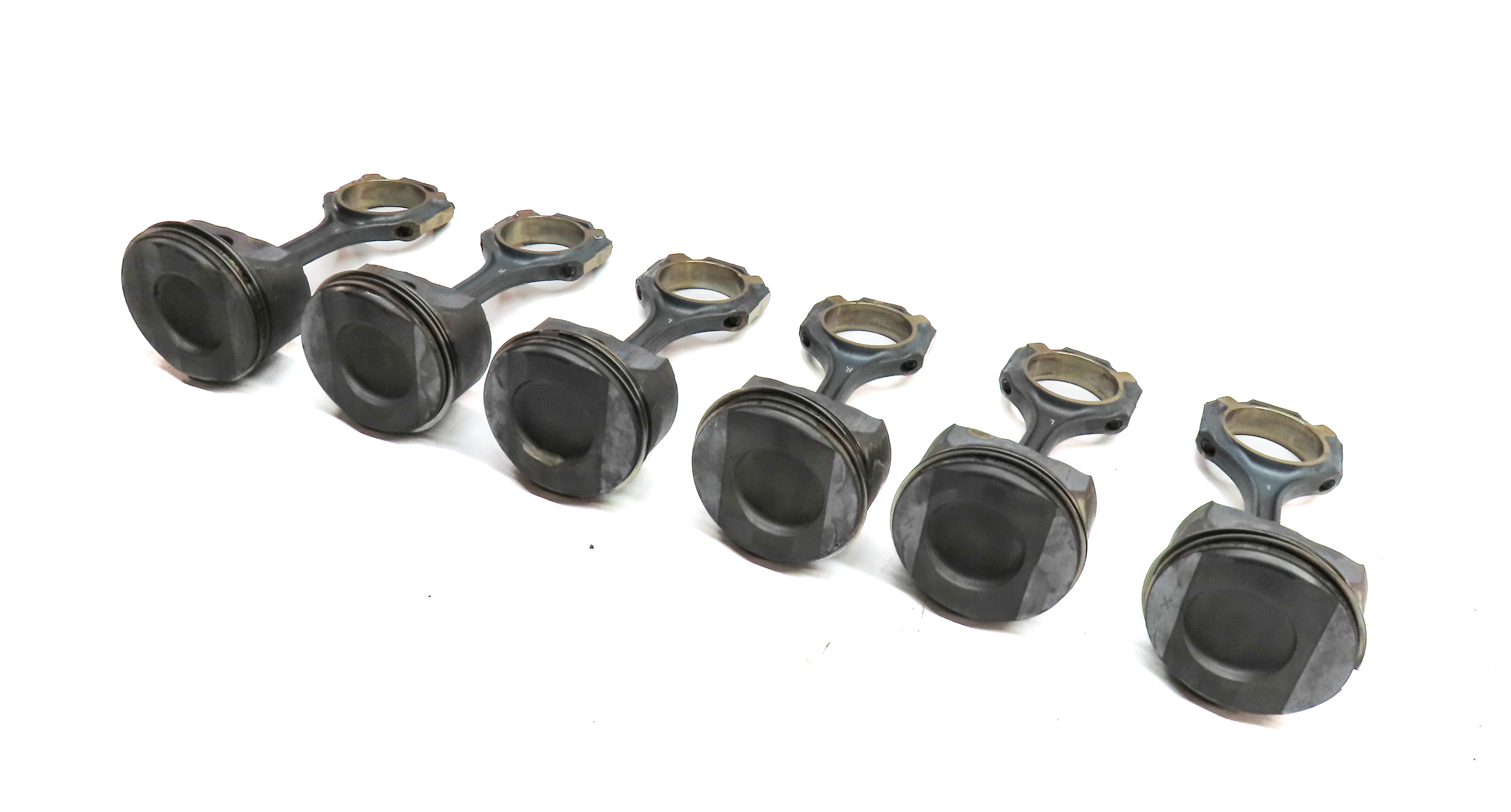 12-18 MERCEDES C E GLE GLK ML SLK (W212 W204 X204 W166 R172) 3.5L PISTON SET-6 — exact item pictured